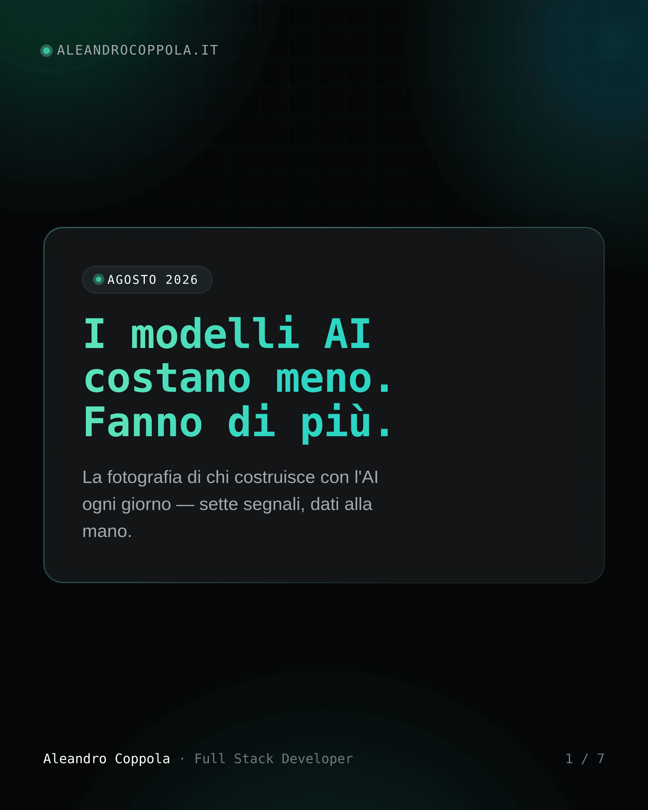 I modelli AI costano meno, fanno di più — copertina